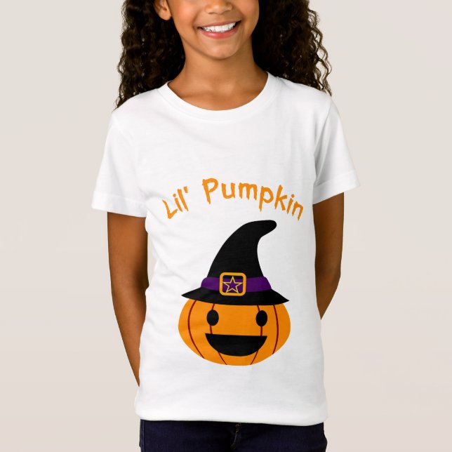Camiseta Lil Pumpkin Halloween Kids Design - Pumpkin Bonito (Frente)