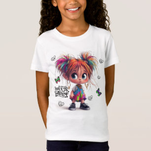 Camiseta Lil Quirky Girl ButterCup Kids T-Shirt
