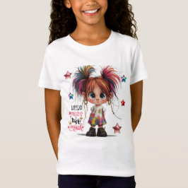 Camiseta Lil Quirky Girl Duas Crianças Muitíssimas T-Shirt