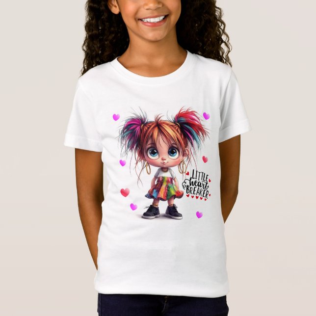 Camiseta Lil Quirky Girl Heartbreak Kids T-Shirt (Frente)