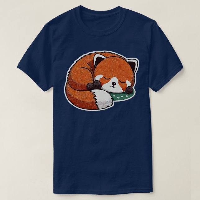 Camiseta Lil Red Panda Nap (Frente do Design)