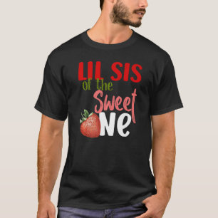 Camiseta Lil Sis A Doce Família Aniversário De Morango P