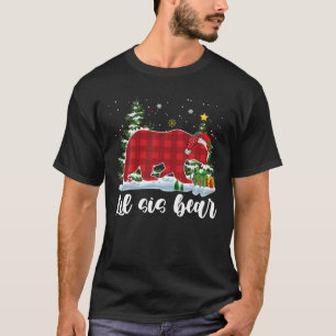 Camiseta LIL SIS BEAR Crianças Vermelhas Xadrez Natal Irmã 