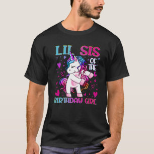 Camiseta Lil Sis Da Rapariga De Aniversário Que Foga Unic