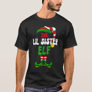 Camiseta Lil Sister Elf Pajama Matando o Grupo de Natal
