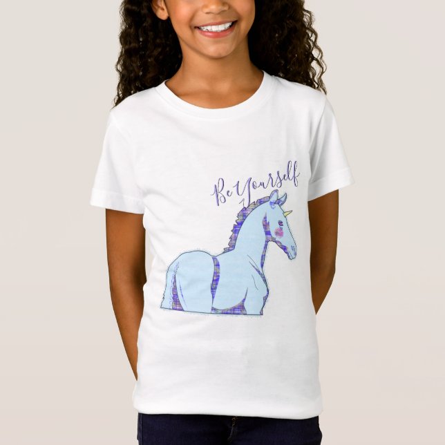 Camiseta Lil Unicorn Blue Speckle (Seja Você Mesmo) (Frente)