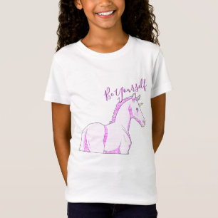 Camiseta Lil Unicorn Pink Tartan (Seja Você Mesmo)