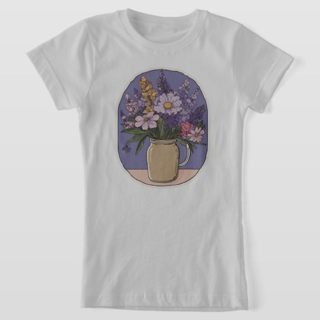 Camiseta Lilac Bloom Jar (Postura )