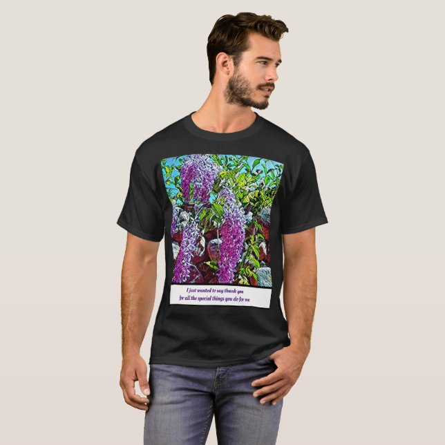 Camiseta Lilac flowers in the botanical garden (Frente Completa)