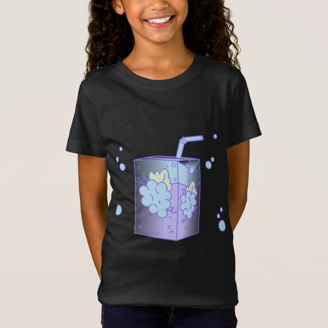 Camiseta Lilac Kawaii Fairy Kei Harajuku Cu (Frente)