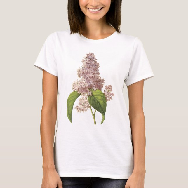 Camiseta lilac (sp do Syringa.) por Redouté (Frente)