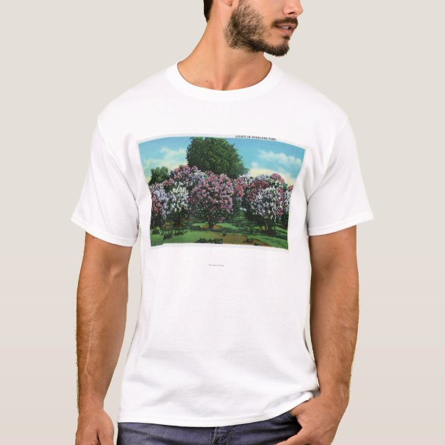 Camiseta Lilacs de Highland Park na flor (Frente)