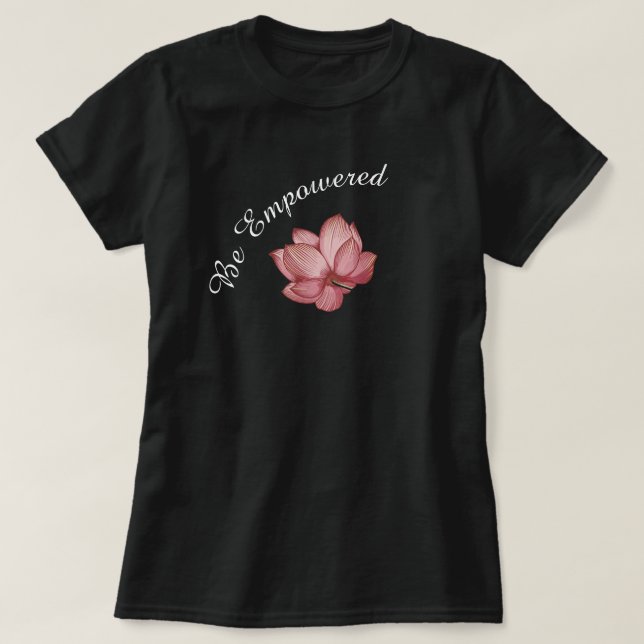 Camiseta Lilão de Água Leve Rosa Negra, Negra, Insulida (Frente do Design)