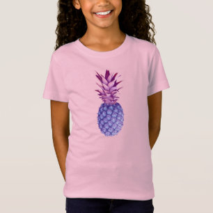 Camiseta Lilás e abacaxi rosa