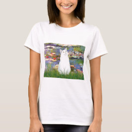 Camiseta Lilies 2 - Gato branco