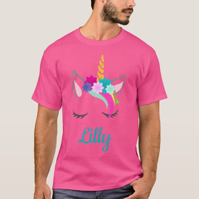 Camiseta Lilly Unicorn Name For Lilly (Frente)