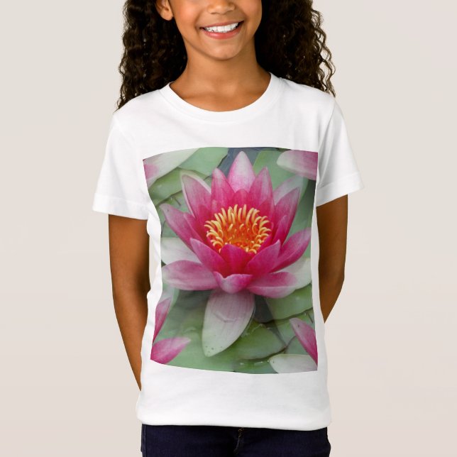 Camiseta Lily de Água do Lotus Rosa (Frente)