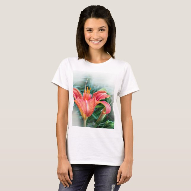 Camiseta lily laranja (Frente Completa)