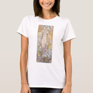 Camiseta Lily (Quatro Flores), Alphonse Mucha