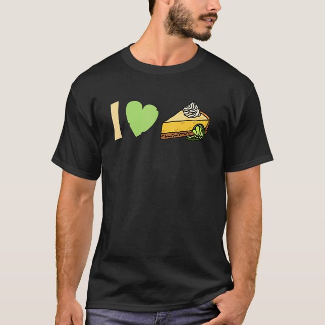 Camiseta lima  Eu amo Torta de lima Key (Frente)
