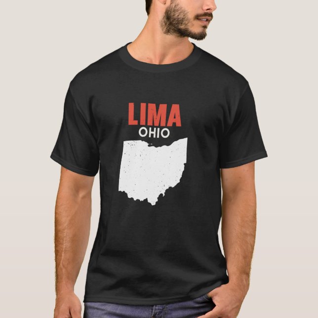 Camiseta LIMA Ohio USA State America Viagem Ohioan (Frente)