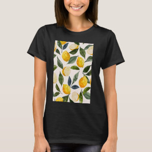 Camiseta Limão 4 do padrão de Fruta da Vintage