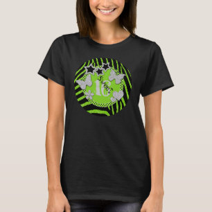 Camiseta Limão Black Silver Zebra Glitter Sweet 16 T-Shirt