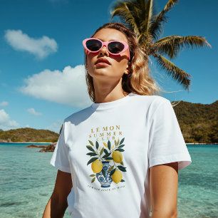 Camiseta Limão Botânico Italiano Verão Mediterrâneo