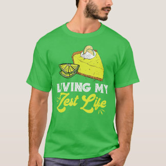 Camiseta Limão-chave Pie Zest Life Lemon Pie Dessert Limão 