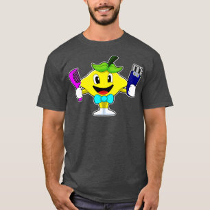 Camiseta Limão como cabeleireiro com Comb Razor