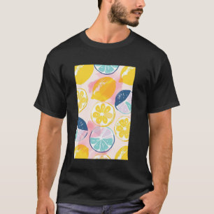 Camiseta Limão-d'água com padrão de Fruta minimalista