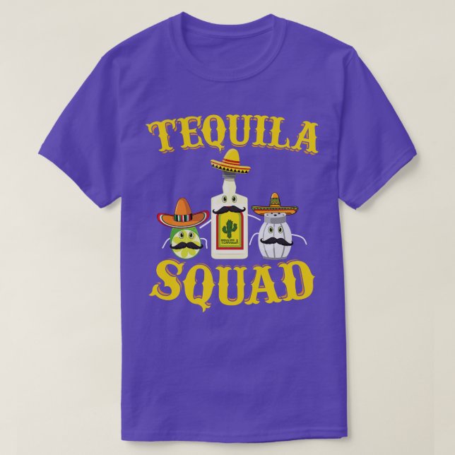 Camiseta Limão de Sal de Bebendo na Praça Tequila Cinco De  (Frente do Design)