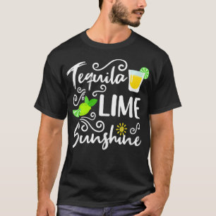 Camiseta Limão de tequila e Sunshine Funny Summer Vacat