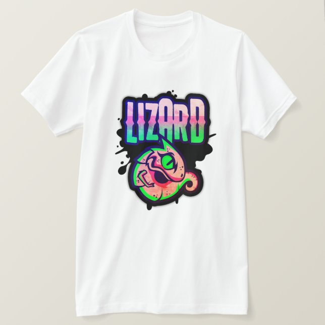 Camiseta Limão do Jogador Neon Lizard Splash (Frente do Design)