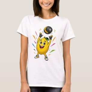 Camiseta Limão Engraçado de Levantamento de Peso Cartoon Ac