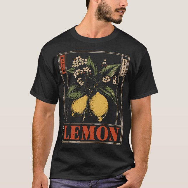 Camiseta Limão fresco Citrus Vintage Design (Frente)