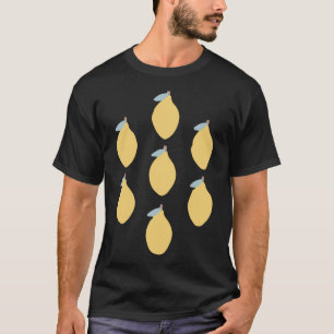 Camiseta Limão - fruta de citros com padrão simétrico