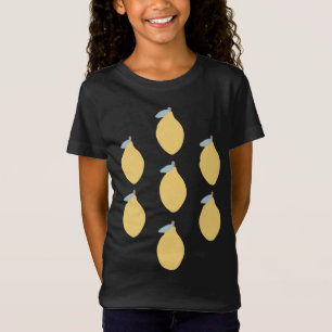 Camiseta Limão - fruta de citros com padrão simétrico