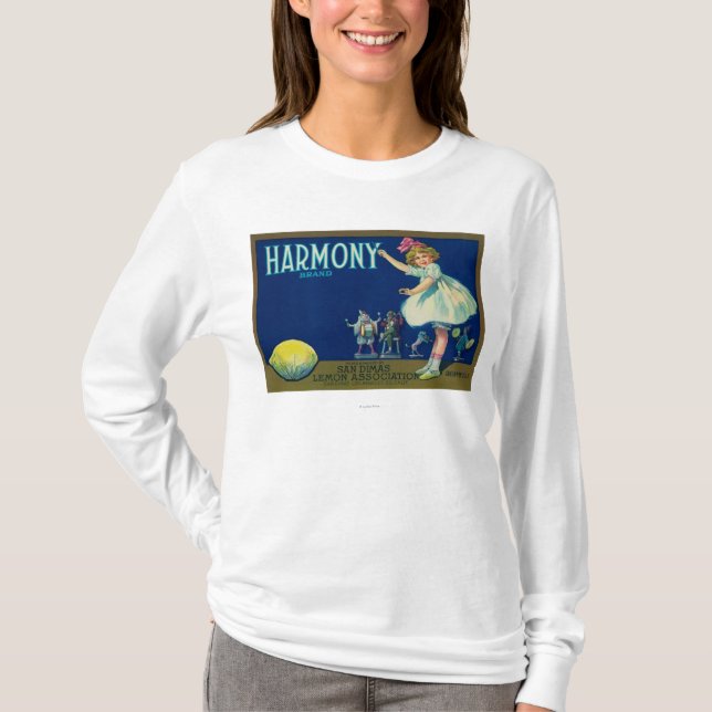 Camiseta Limão LabelSan Dimas da harmonia, CA (Frente)