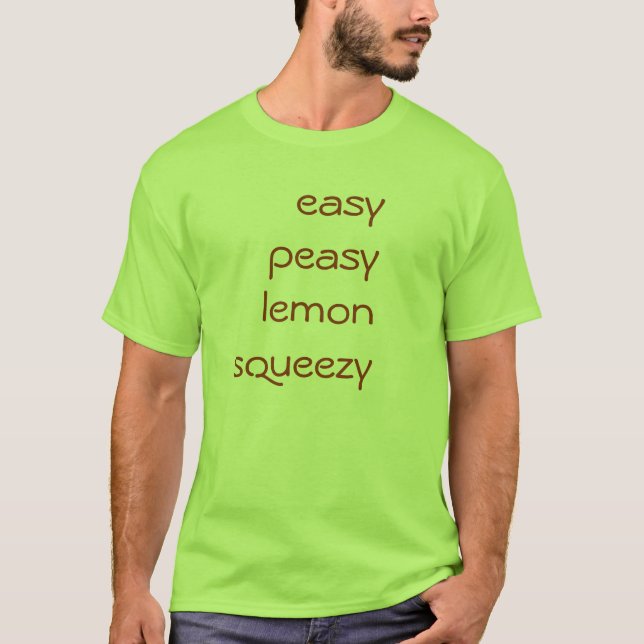 Camiseta limão peasy fácil squeezy (Frente)