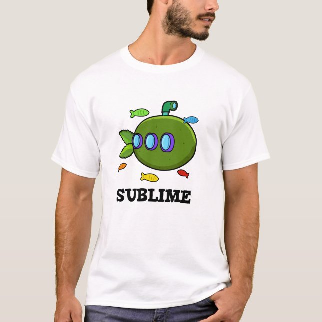 Camiseta Limão Submarino Engraçado Submarino Sublime (Frente)