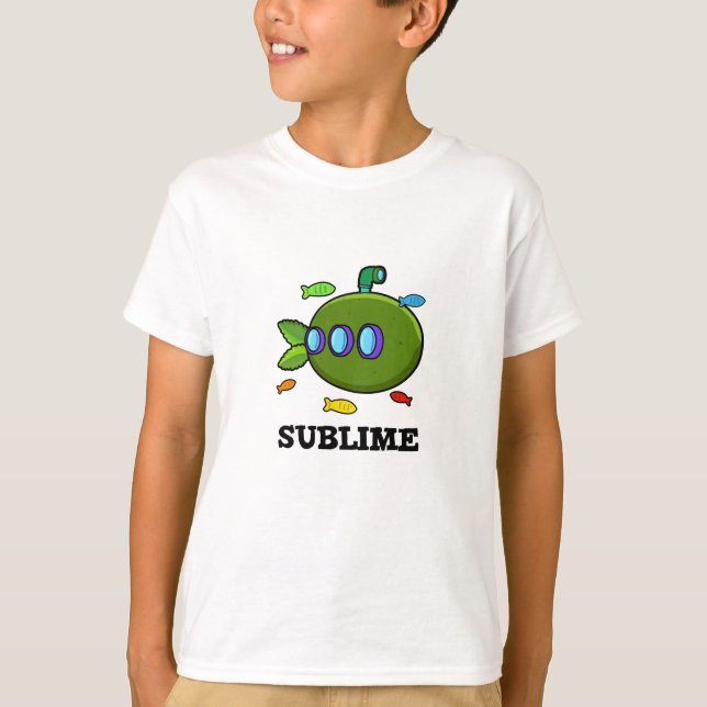 Camiseta Limão Submarino Engraçado Submarino Sublime (Frente)