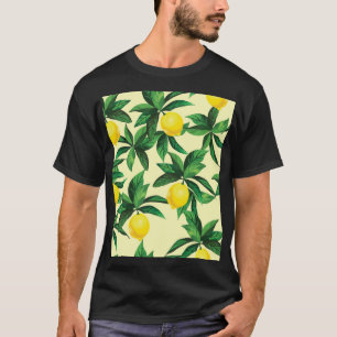 Camiseta Limão vintage, padrão contínuo decorativo