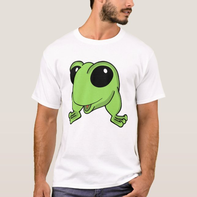 Camiseta Lime Frog Cartoon Cheer (Frente)