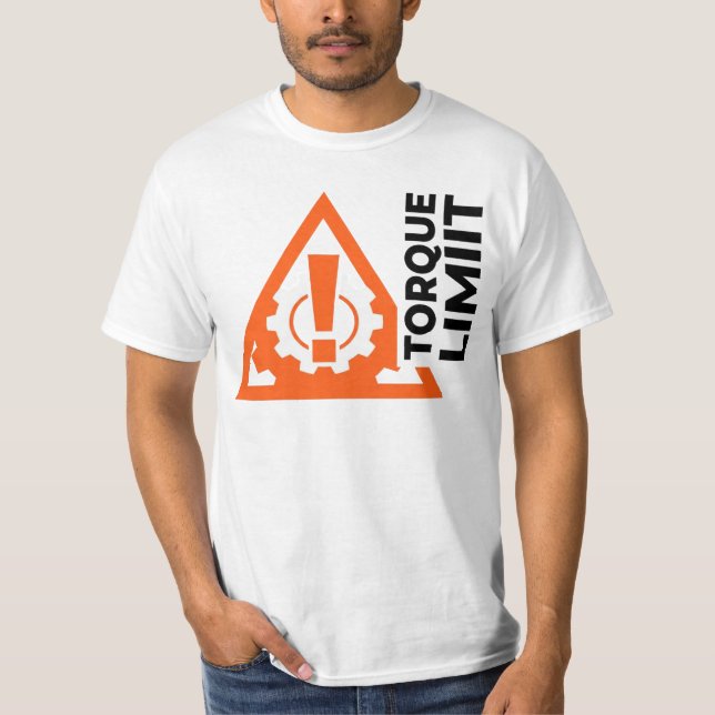 Camiseta Limite de Torque Presente Mecânico Aviso (Frente)
