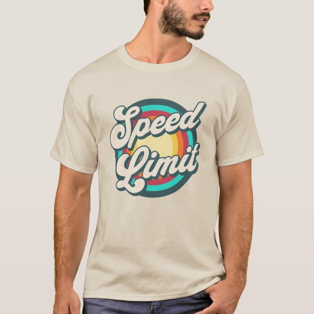 Camiseta Limite de velocidade Retro Bright Rainbow Concert (Frente)