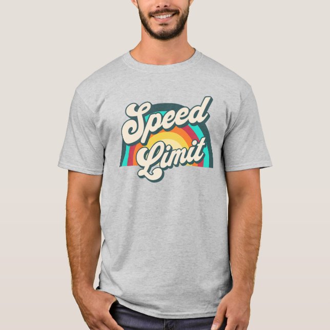 Camiseta Limite de velocidade Retro Rainbow Concert Fan Clu (Frente)