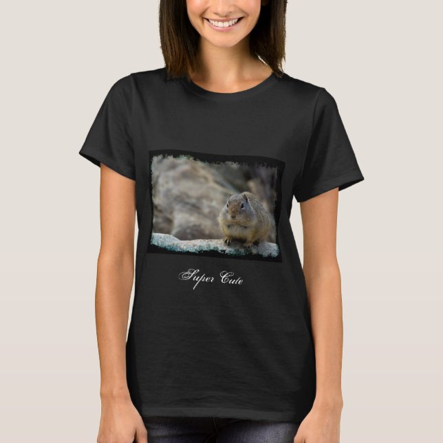 Camiseta Limite Preto de Esquilo Superbonito (Frente)