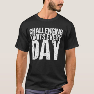 Camiseta Limites Desafiadores Todos Os Dias Camuflam O Trei