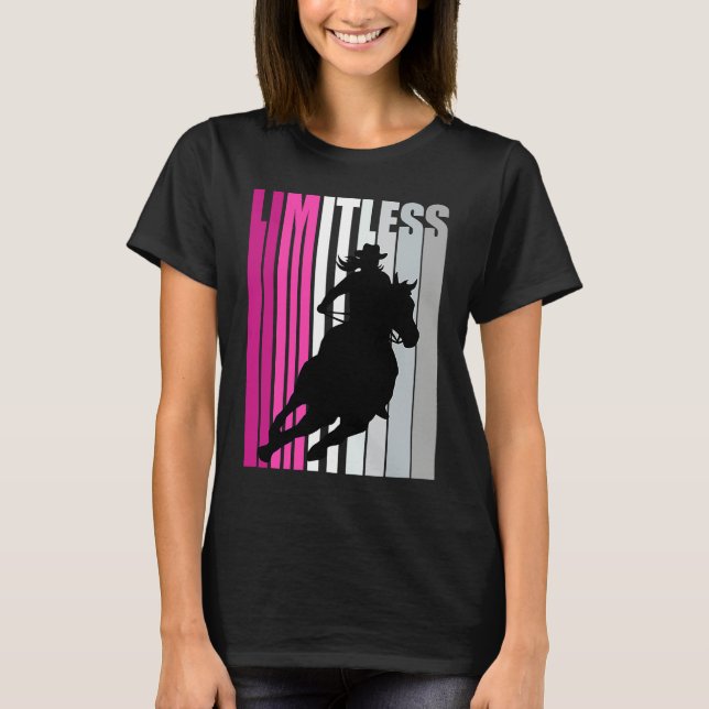 Camiseta Limitless Cowgirl Girls Rodeo Western Southern Pin (Frente)